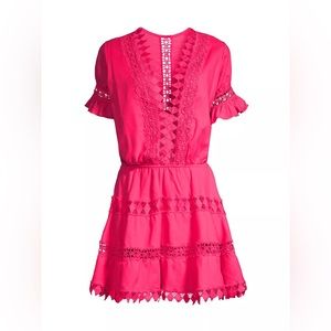 Peixoto Ora Embroidered Mini Dress Pink NEW WITH TAG